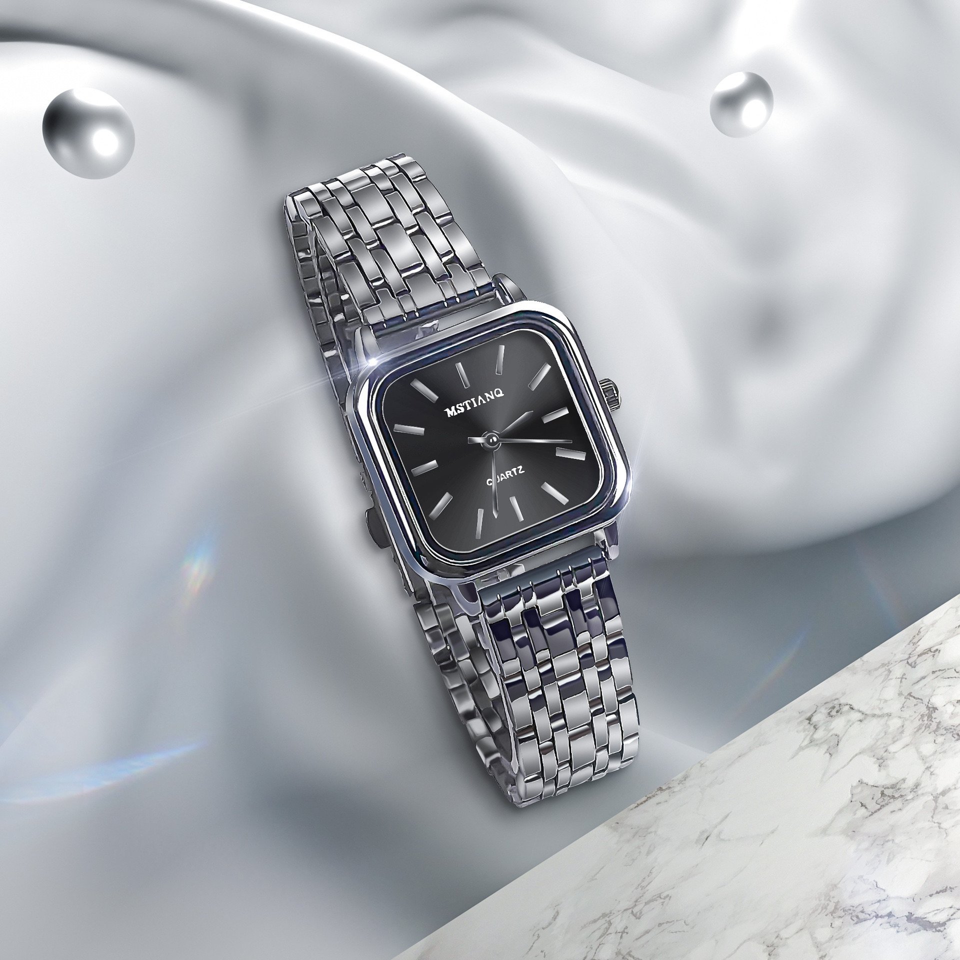 Hot sale Luxury Watch For Women Fashion Stainless Steel Band Square Watch Elegant Waterproof Ladies Quartz Watch Reloj